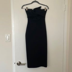 Topshop Formal Black Dress black strapless wedding guest dress
